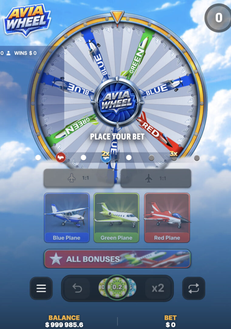 Avia Wheel app en français, jeu d'argent gratuit en demo : écran mobile Place your bet